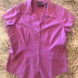 New York & Co. Purple  Button Down Blouse